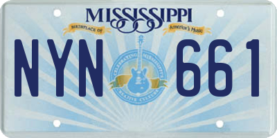 MS license plate NYN661