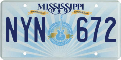 MS license plate NYN672