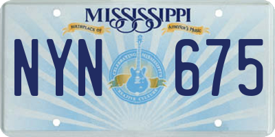 MS license plate NYN675