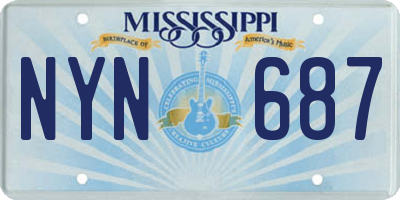 MS license plate NYN687