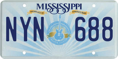 MS license plate NYN688