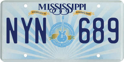 MS license plate NYN689