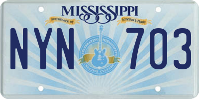 MS license plate NYN703