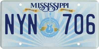 MS license plate NYN706