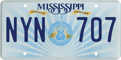 MS license plate NYN707
