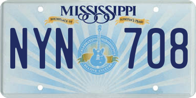 MS license plate NYN708