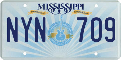 MS license plate NYN709