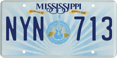 MS license plate NYN713