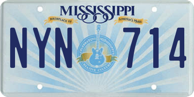 MS license plate NYN714