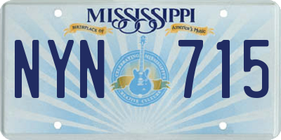 MS license plate NYN715
