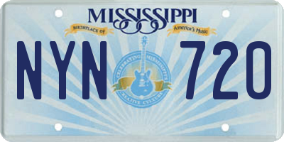 MS license plate NYN720