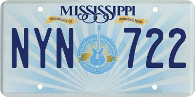 MS license plate NYN722
