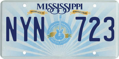 MS license plate NYN723
