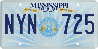MS license plate NYN725