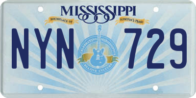 MS license plate NYN729