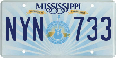 MS license plate NYN733