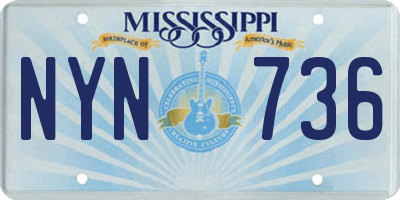 MS license plate NYN736