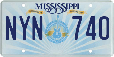 MS license plate NYN740