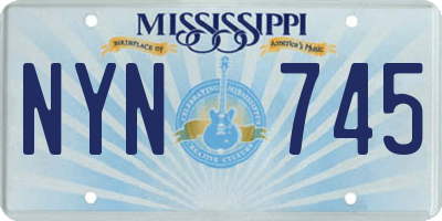 MS license plate NYN745