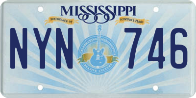 MS license plate NYN746
