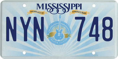 MS license plate NYN748