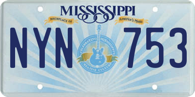 MS license plate NYN753