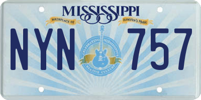 MS license plate NYN757