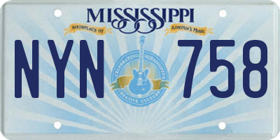 MS license plate NYN758