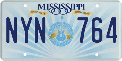 MS license plate NYN764