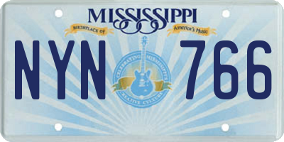 MS license plate NYN766