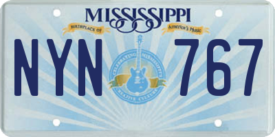 MS license plate NYN767