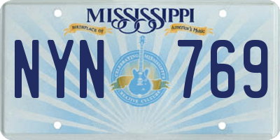 MS license plate NYN769