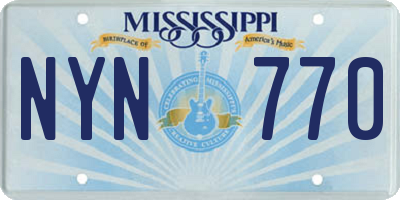 MS license plate NYN770