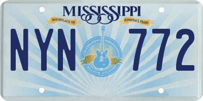 MS license plate NYN772
