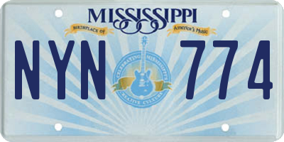 MS license plate NYN774