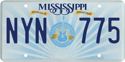 MS license plate NYN775