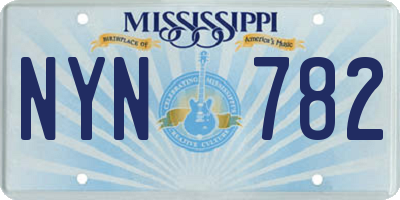 MS license plate NYN782
