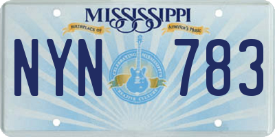 MS license plate NYN783