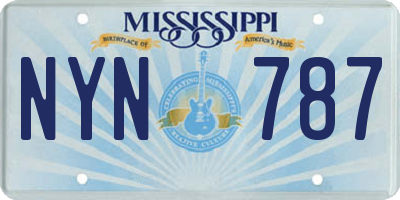 MS license plate NYN787