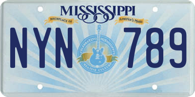 MS license plate NYN789