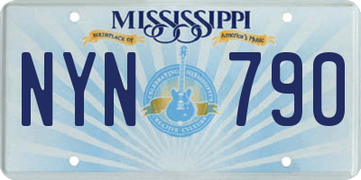 MS license plate NYN790