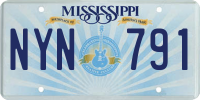 MS license plate NYN791