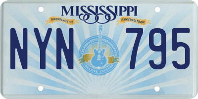 MS license plate NYN795
