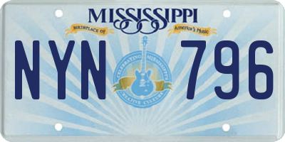 MS license plate NYN796