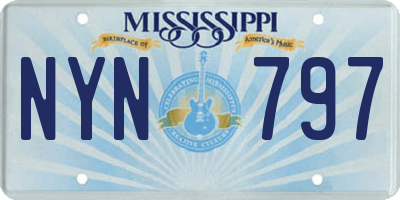 MS license plate NYN797