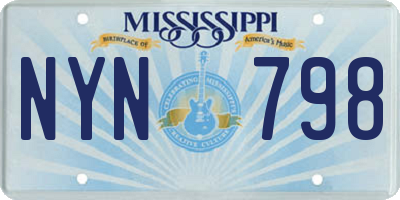 MS license plate NYN798