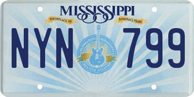 MS license plate NYN799
