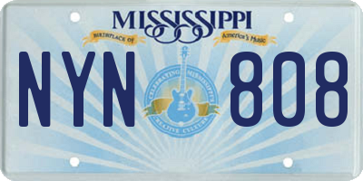 MS license plate NYN808