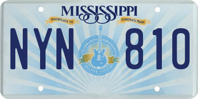 MS license plate NYN810