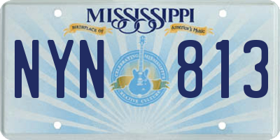 MS license plate NYN813